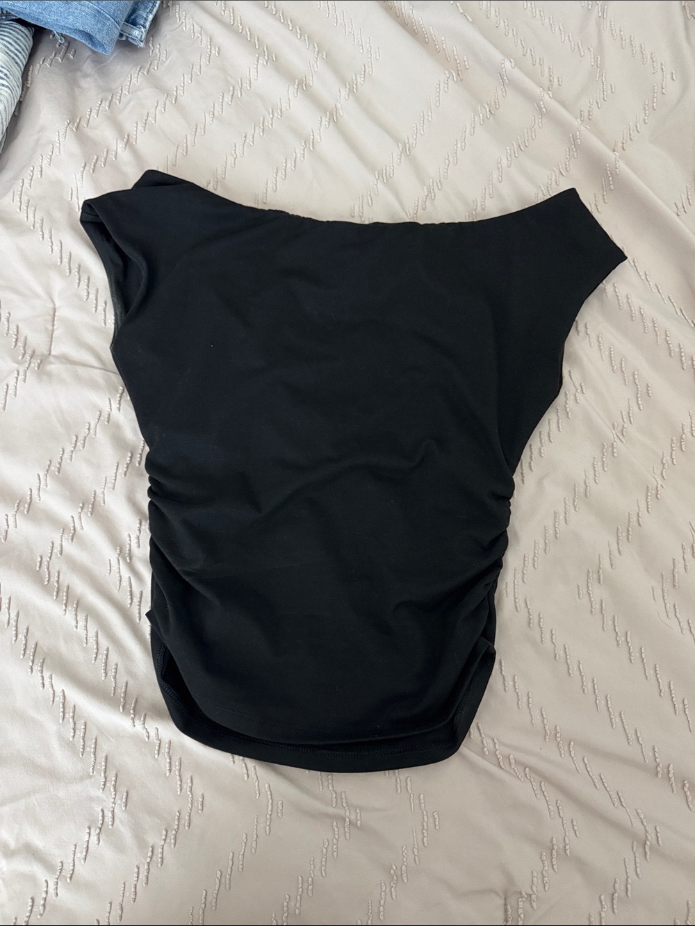Black open Shoulder Top